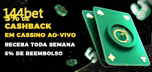 Promoções do cassino ao Vivo 144bet